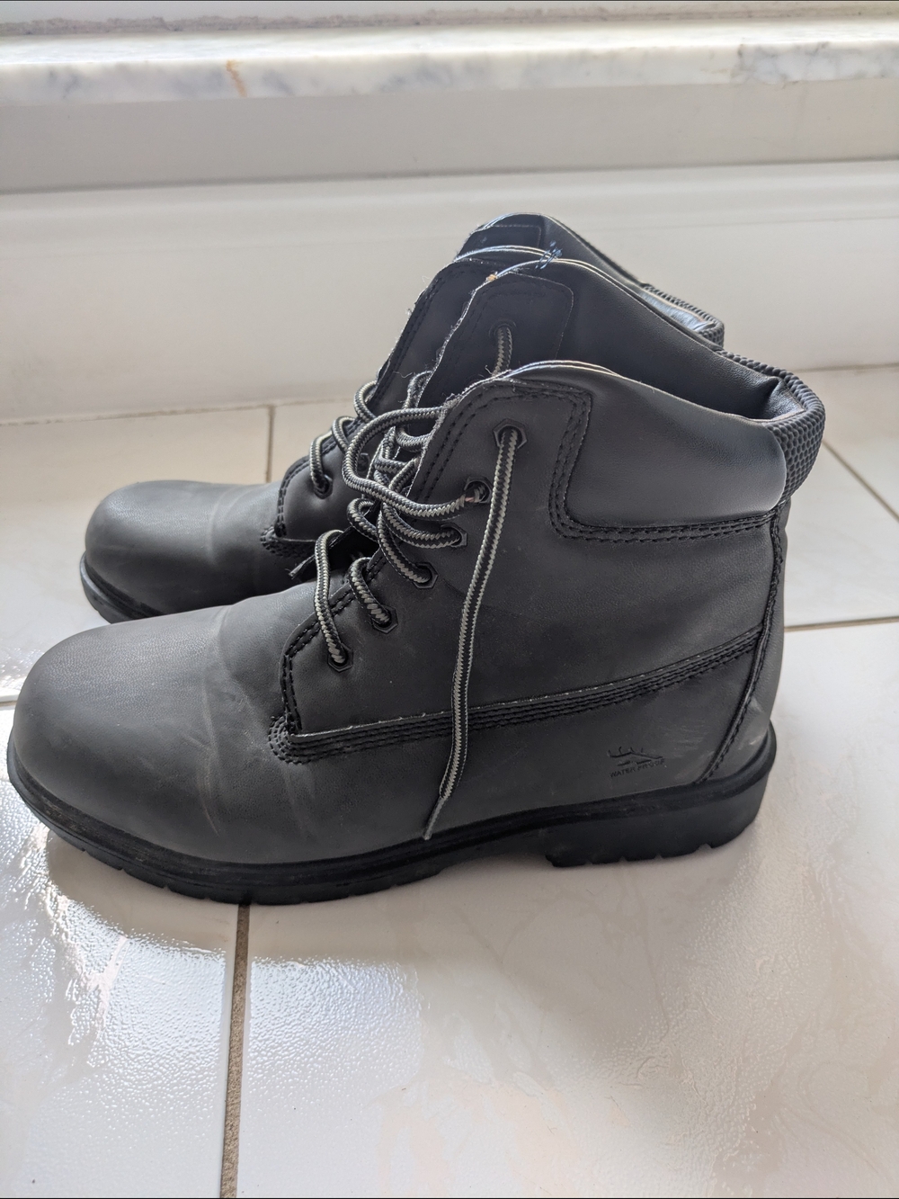 Kids's 6 Black Lace-Up Boots